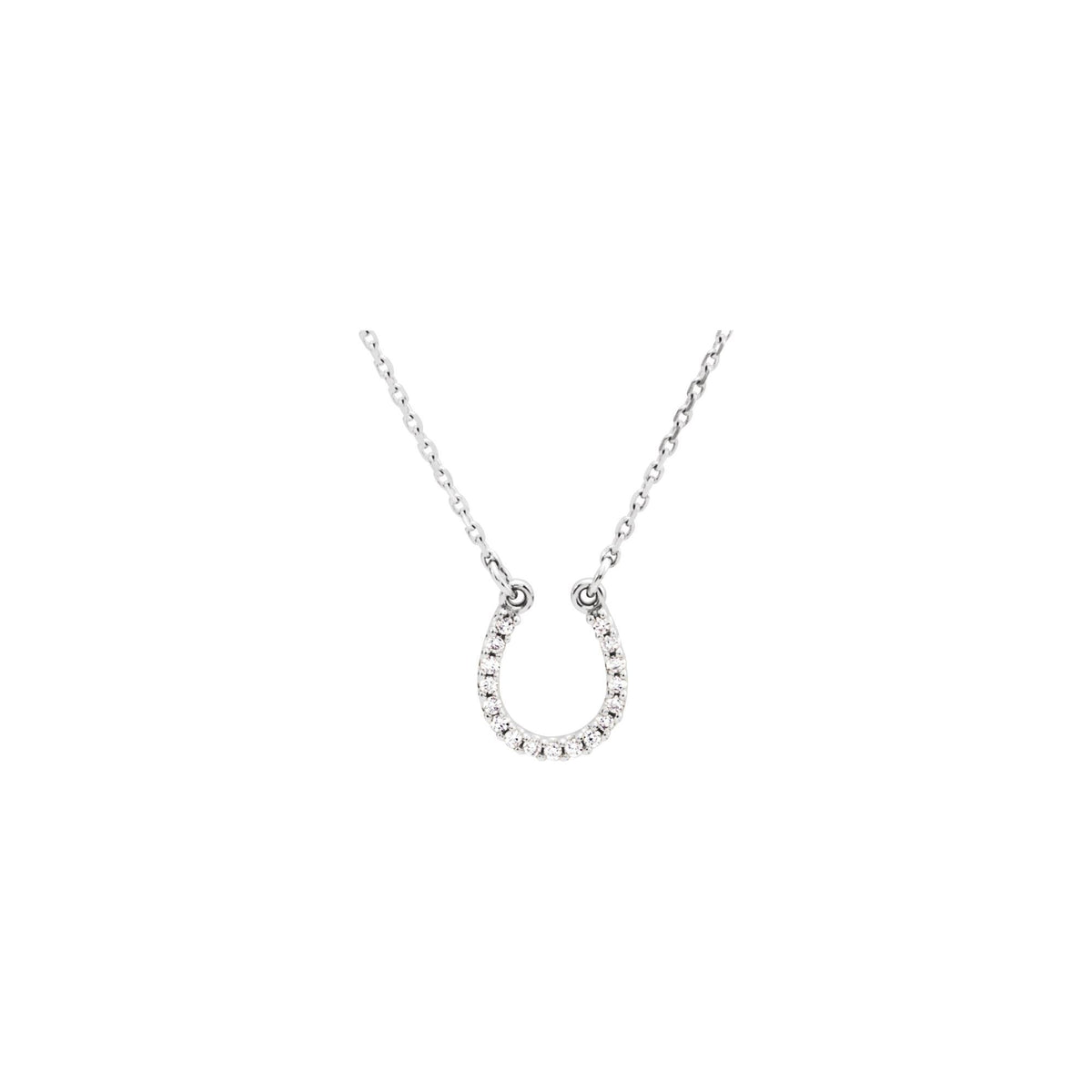 Natural Diamond Horseshoe Necklace