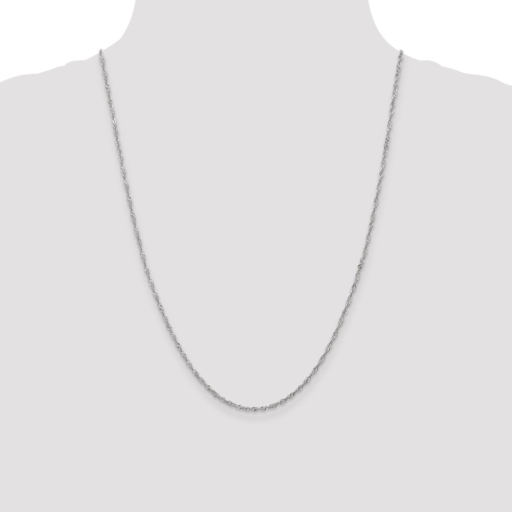 1.6mm Singapore Chain - White Gold
