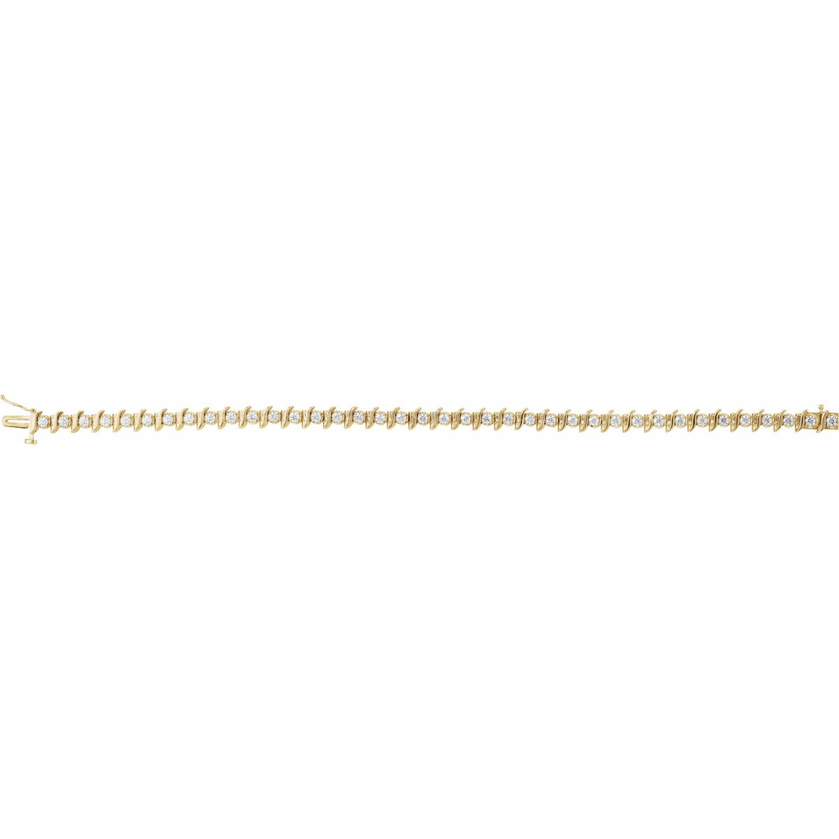 1 1/2 CTW Natural Diamond Line 7 1/4" Bracelet