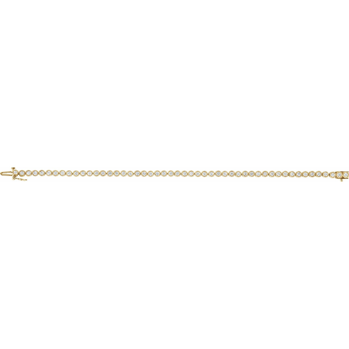 2 CTW Natural Diamond Line 7 1/4" Bracelet - White Gold/Yellow Gold