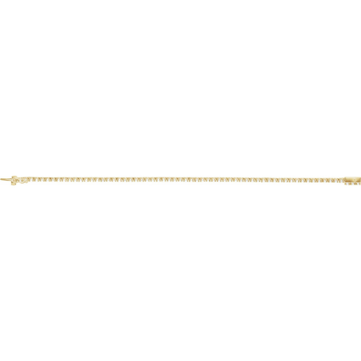 3 CTW Natural Diamond Line 7" Bracelet - White Gold/Yellow Gold