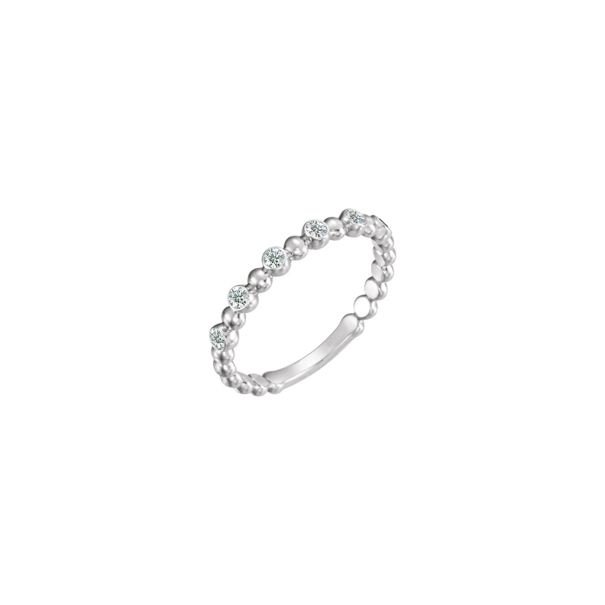 1/8 CTW Natural Diamond Stackable Ring