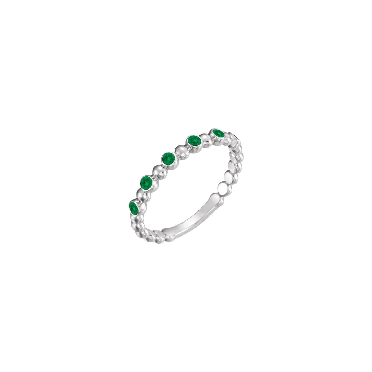 Natural Emerald Stackable Ring