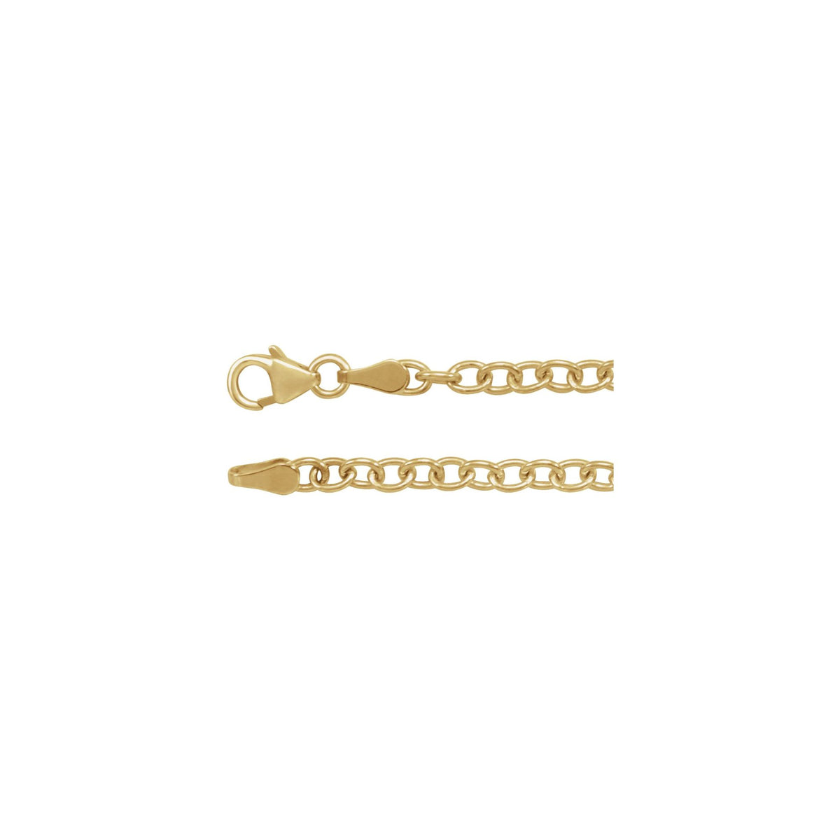 3.25 mm Oval Cable 7" Chain