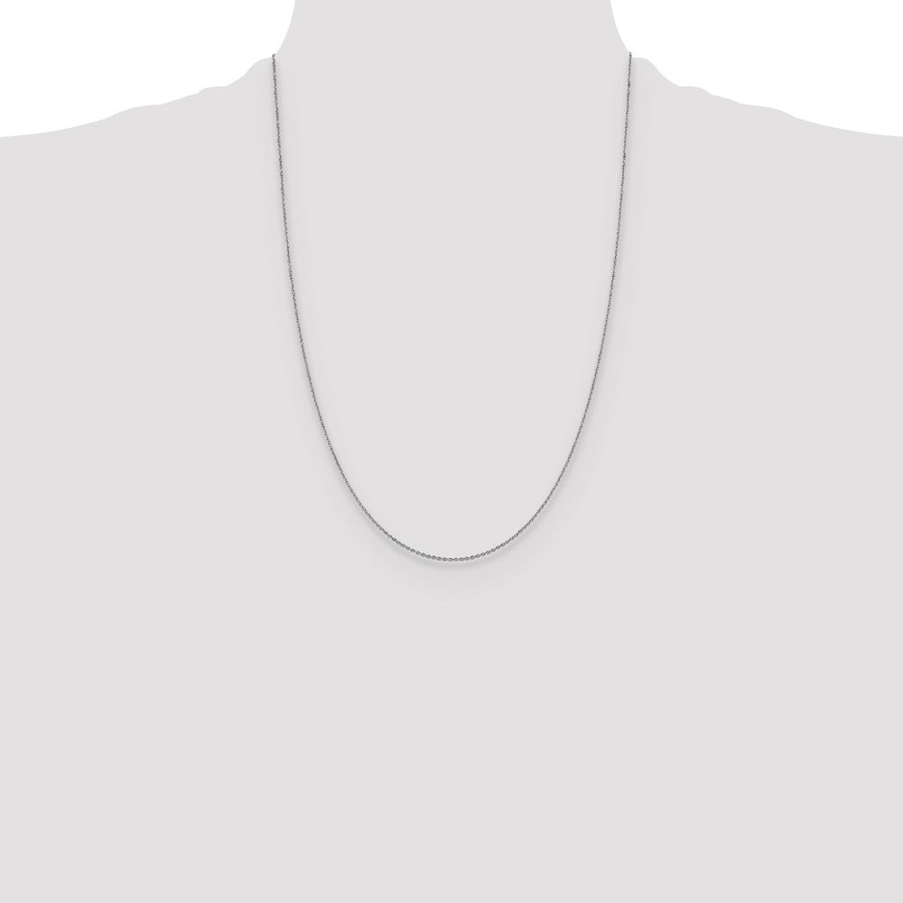 1.15mm D/C Oval Link Chain - White Gold