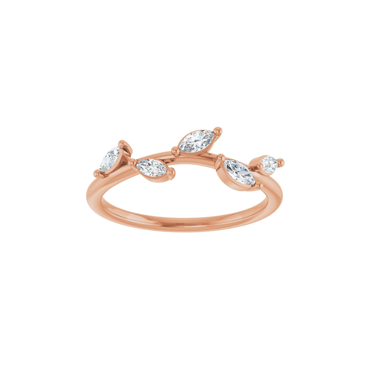 1/4 CTW Natural Diamond Leaf Ring
