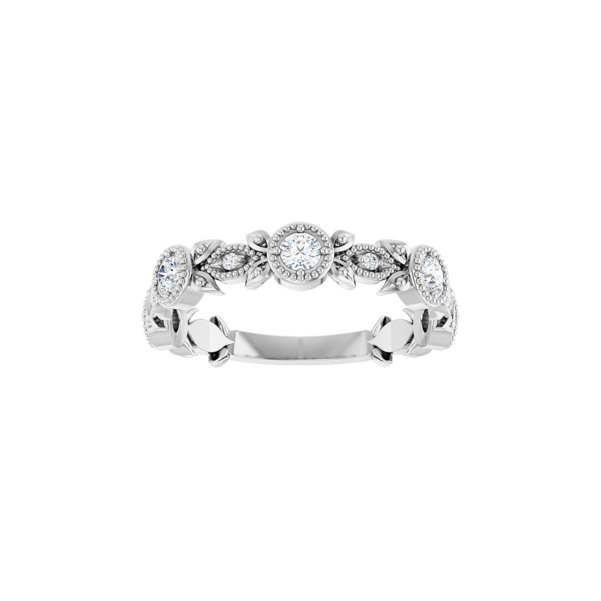 1/3 CTW Natural Diamond Leaf Ring