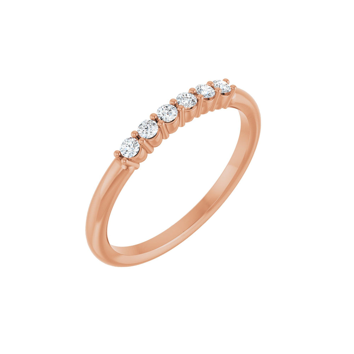 1/8 CTW Natural Diamond Stackable Ring - 1.7mm Round