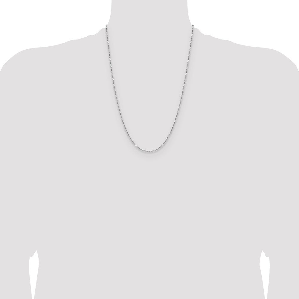 1.65mm D/C Square Cable Chain - White Gold