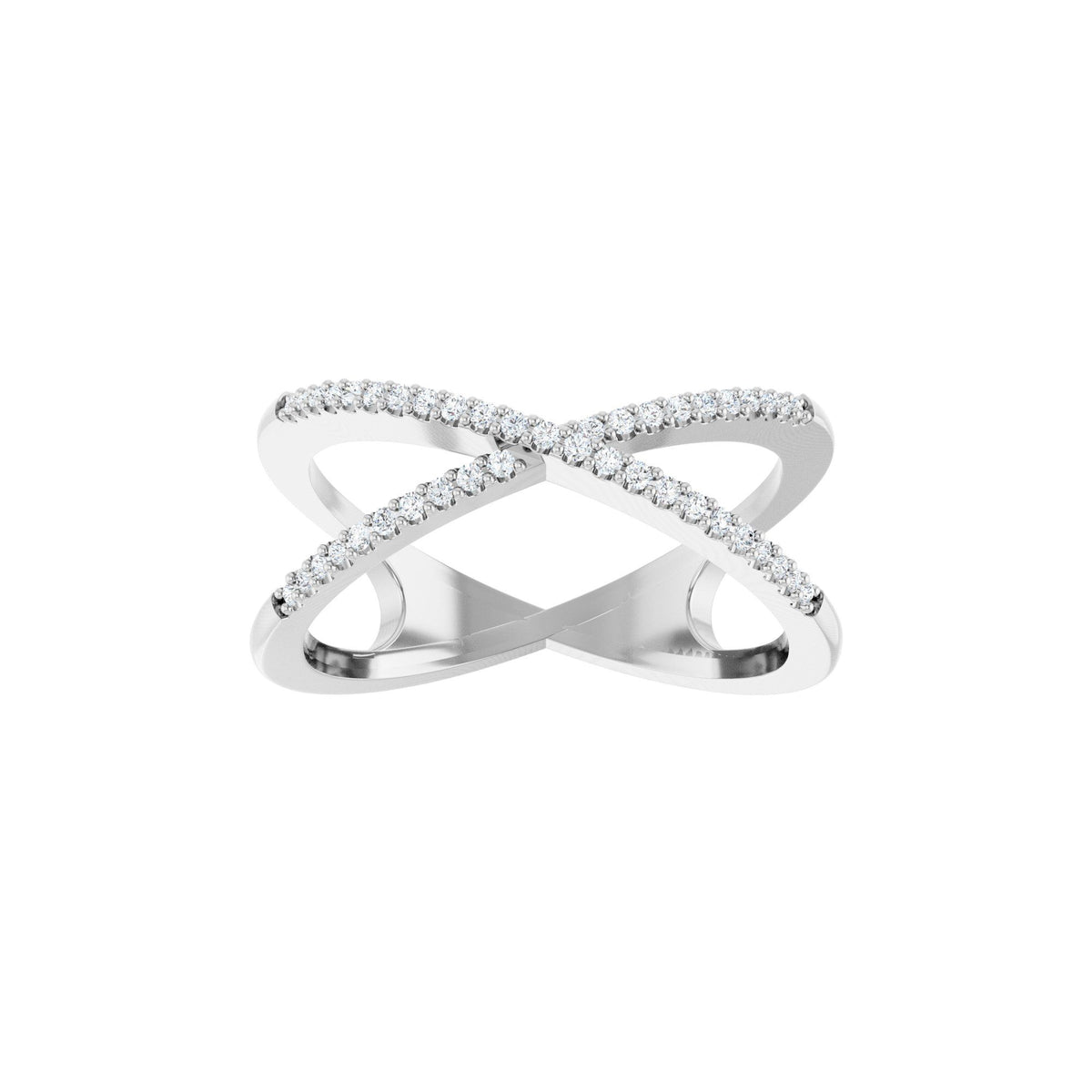 1/6 CTW Natural Diamond Criss-Cross Ring