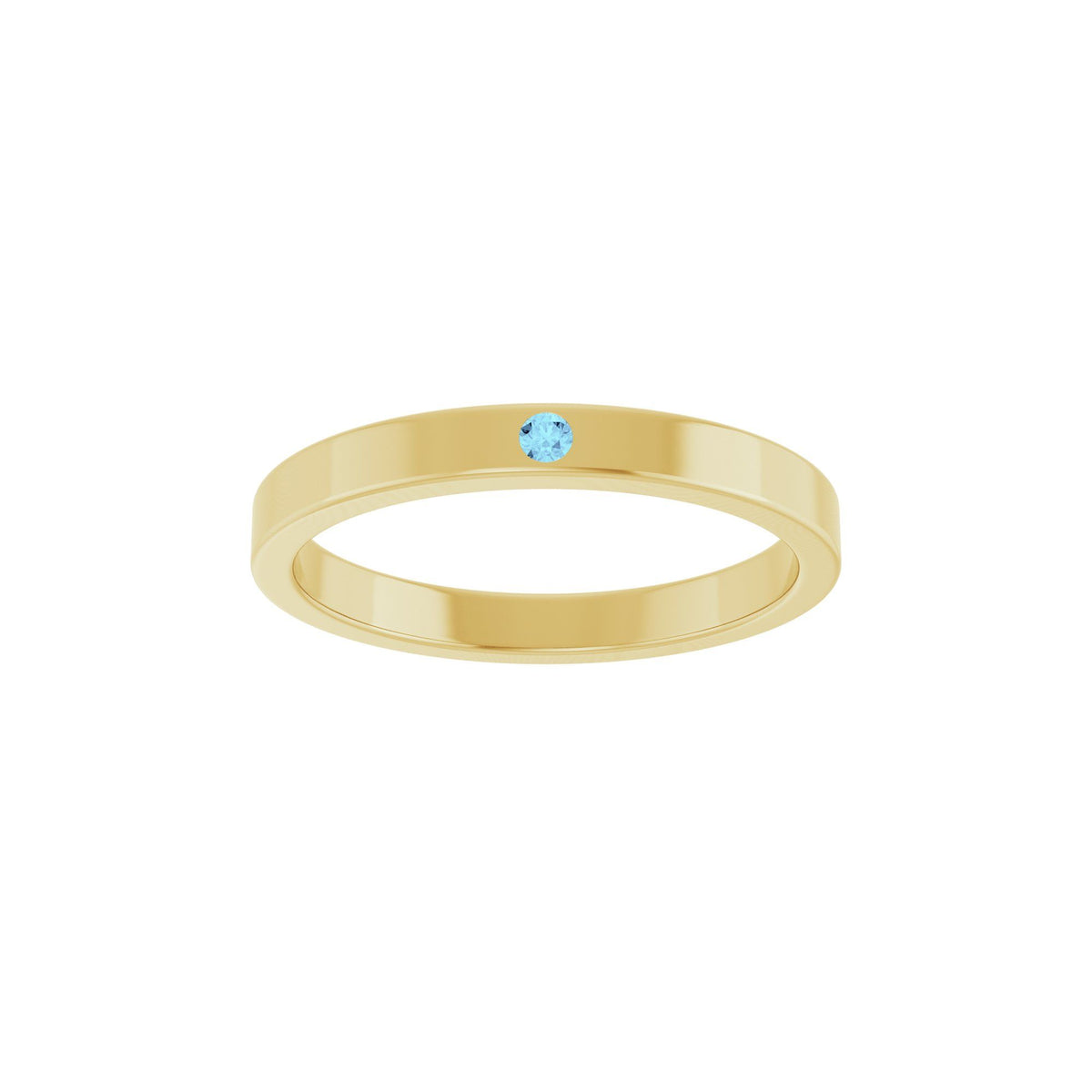 Natural Aquamarine Family Stackable Ring