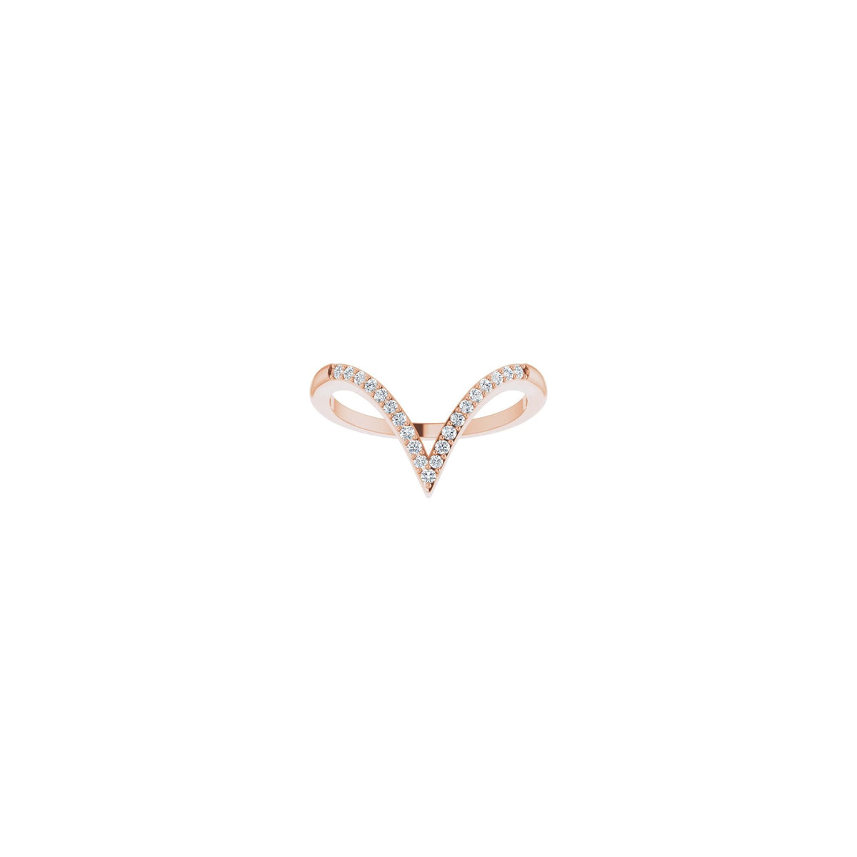 1/6 CTW Natural Diamond V Ring