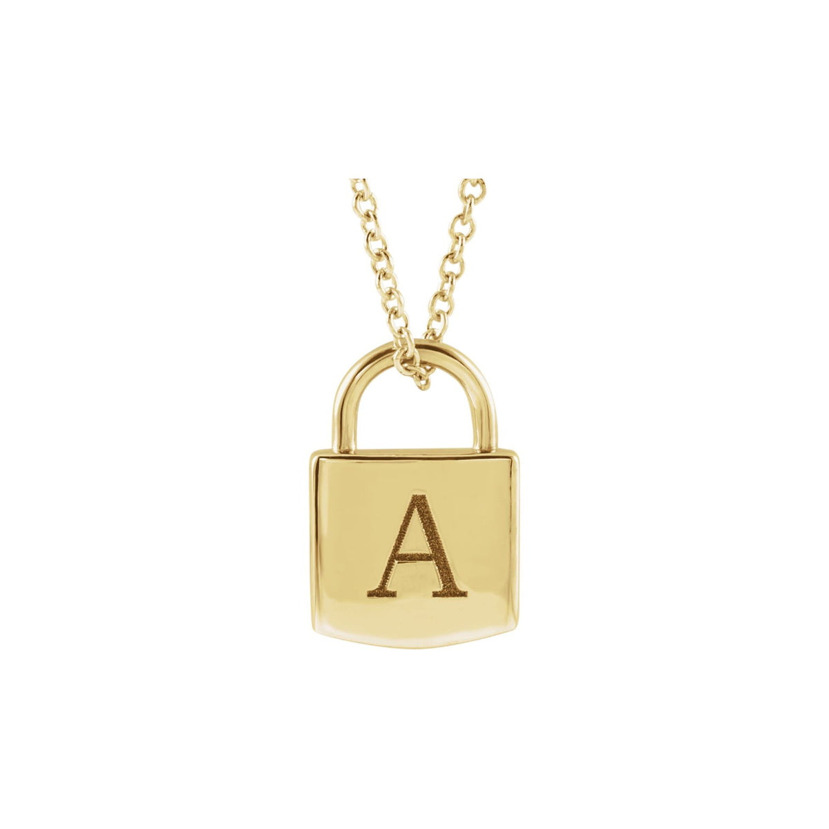 Engravable Lock 16-18" Necklace