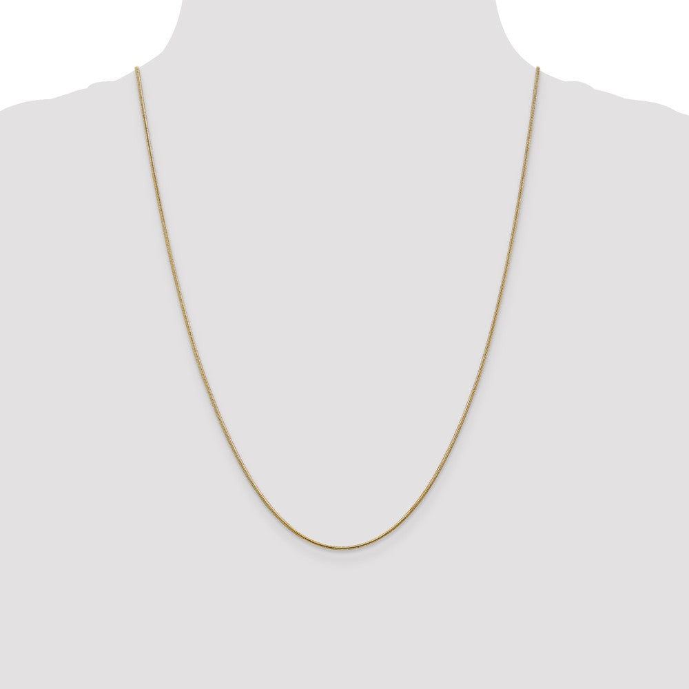 1mm Round Snake Chain - Yellow Gold