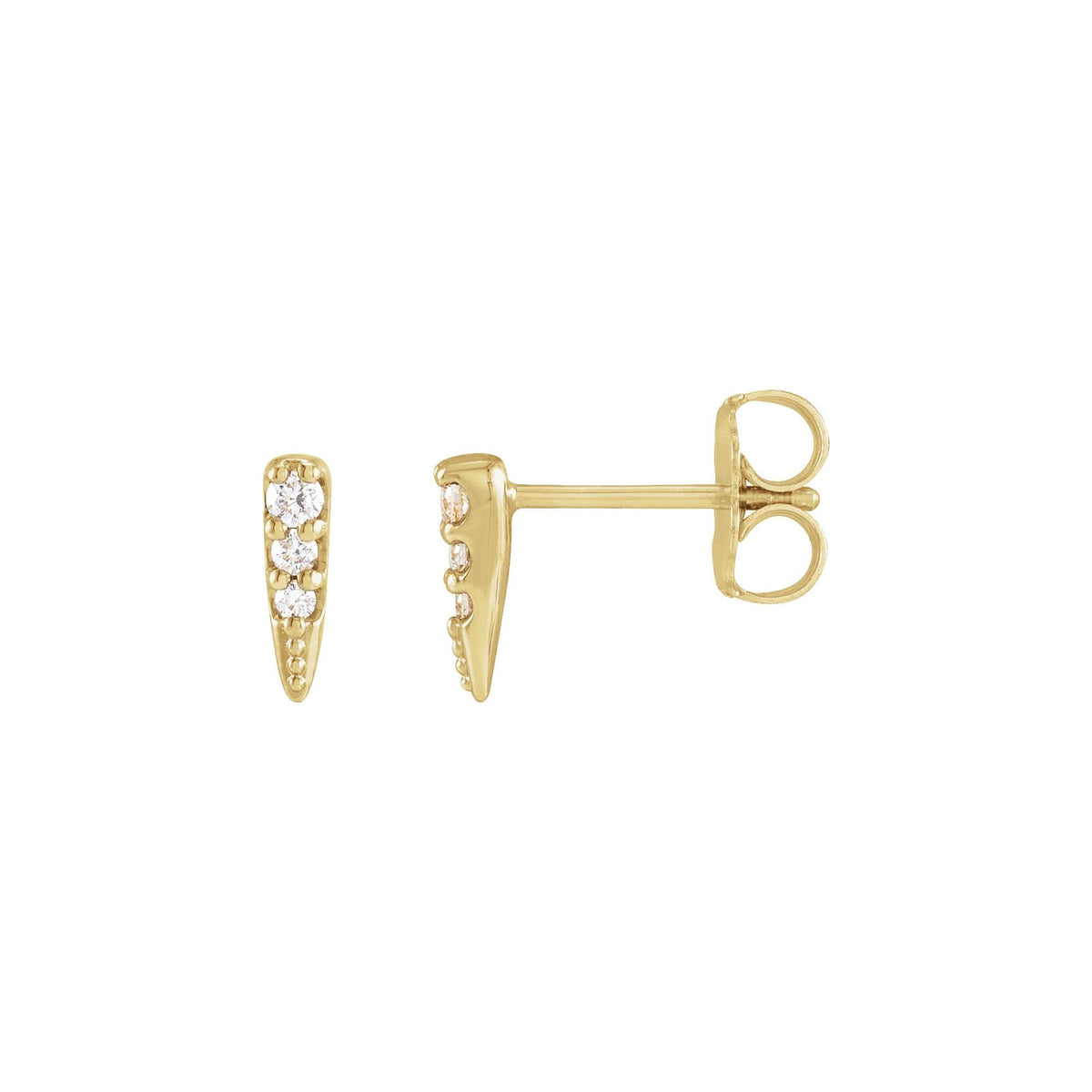 Natural Diamond Spike Earrings