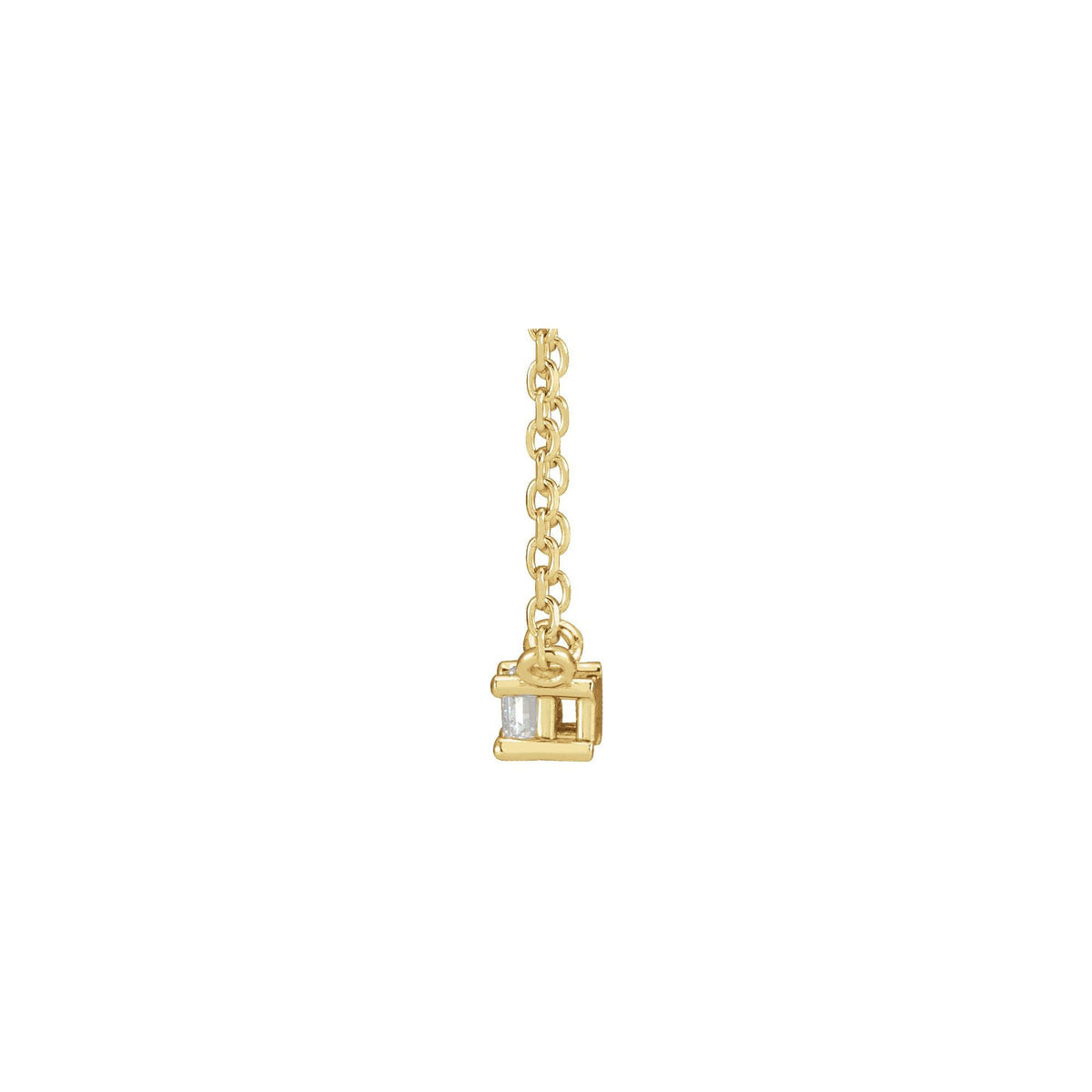 1/8 CT Natural Diamond Solitaire 18" Necklace