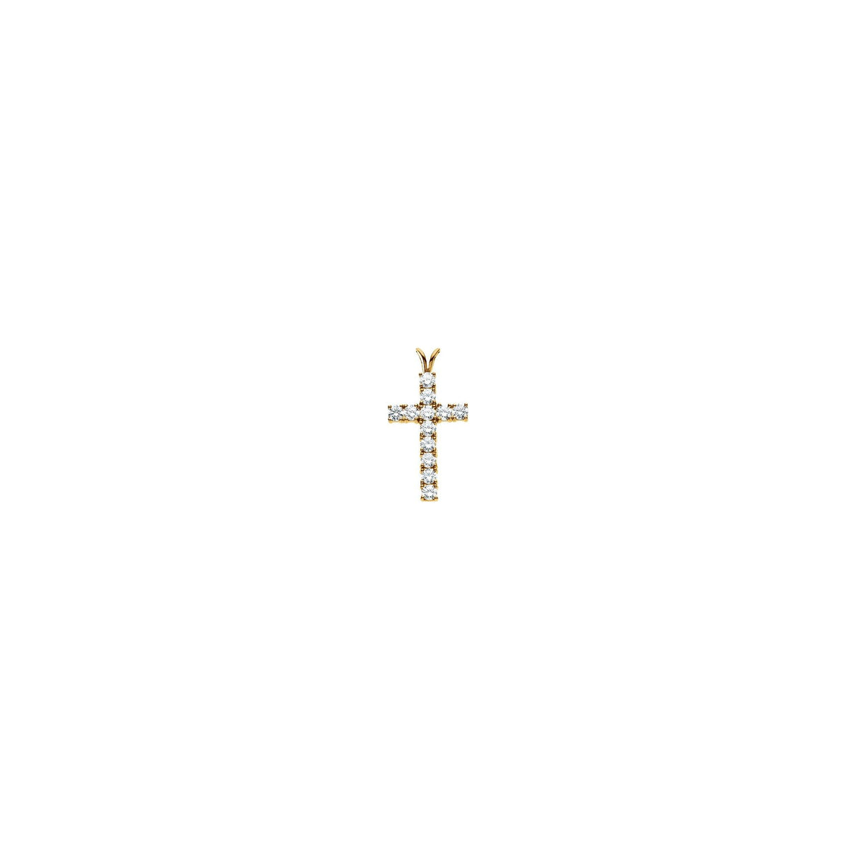 Natural Diamond Accented Cross Pendant
