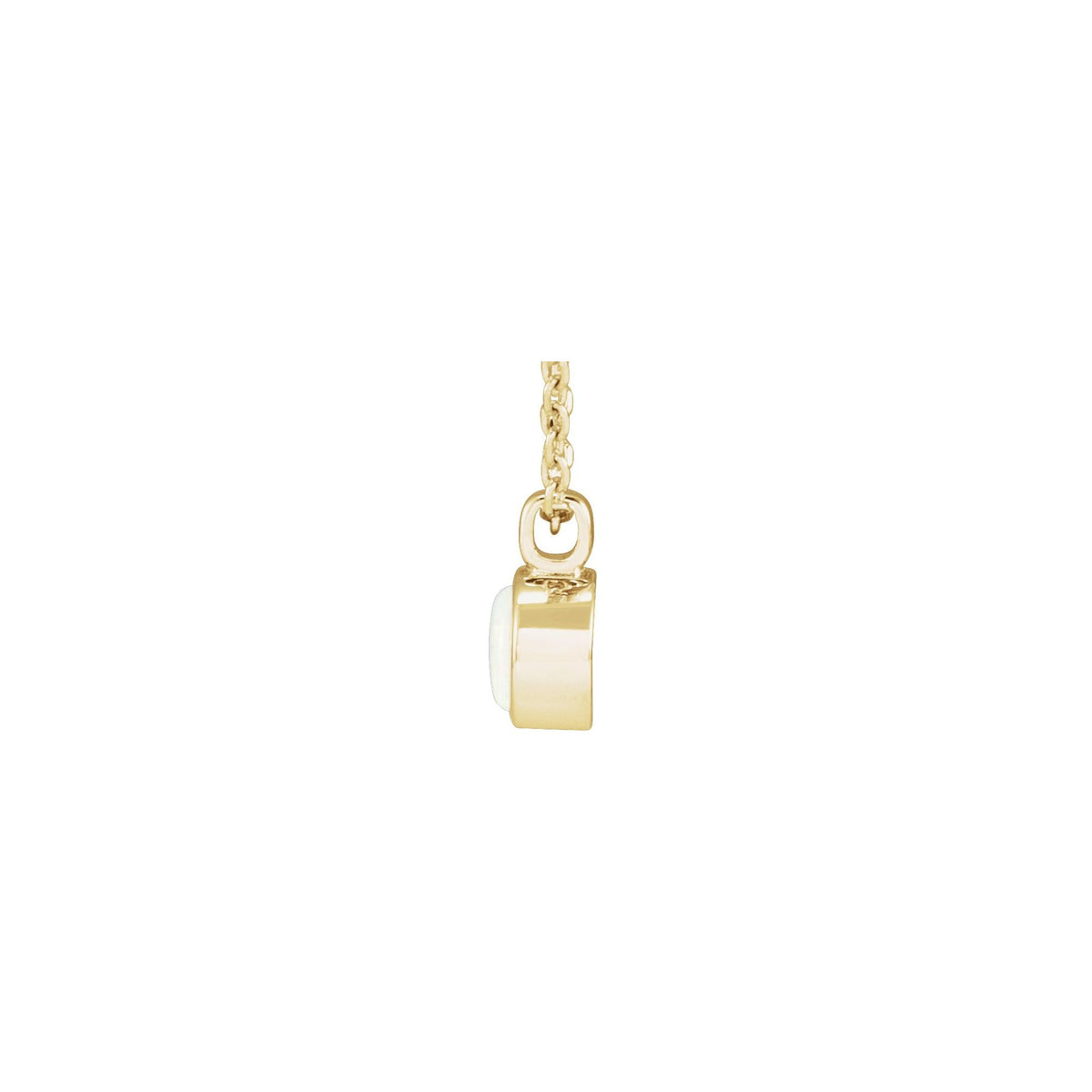 Natural White Opal Bezel-Set 16-18" Necklace