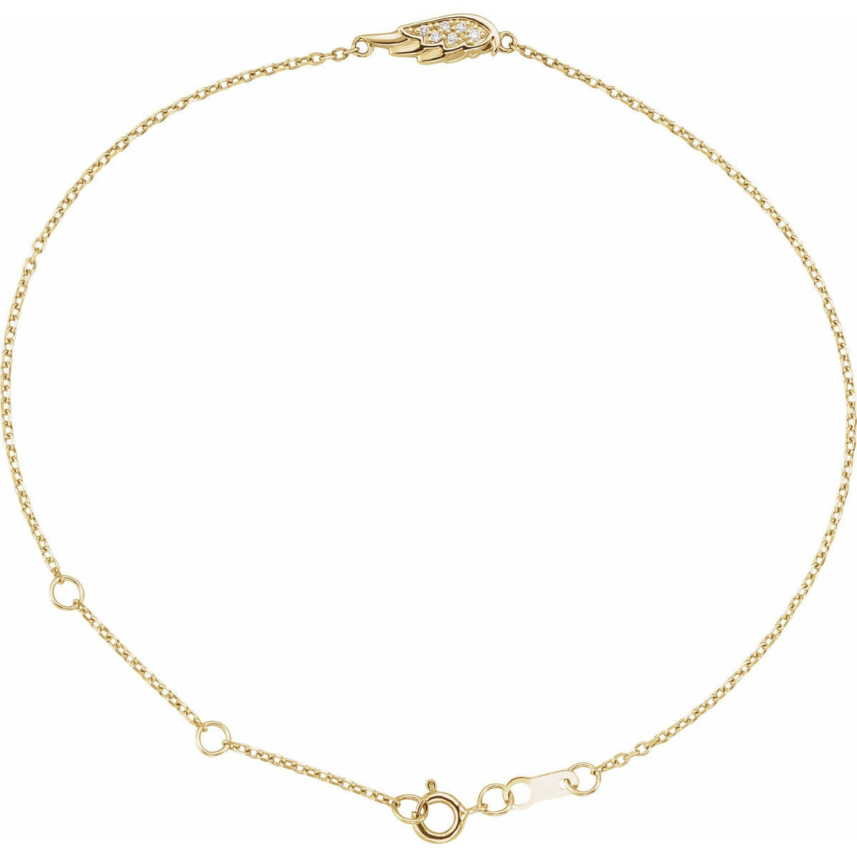 Natural Diamond Angel Wing Bracelet