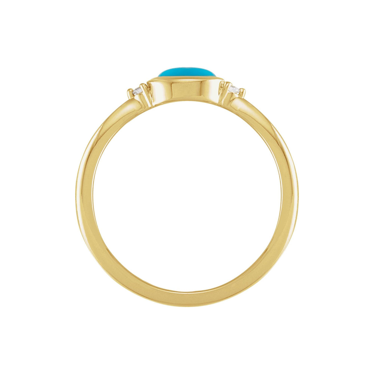 Natural Turquoise & .03 CTW Natural Diamond Ring
