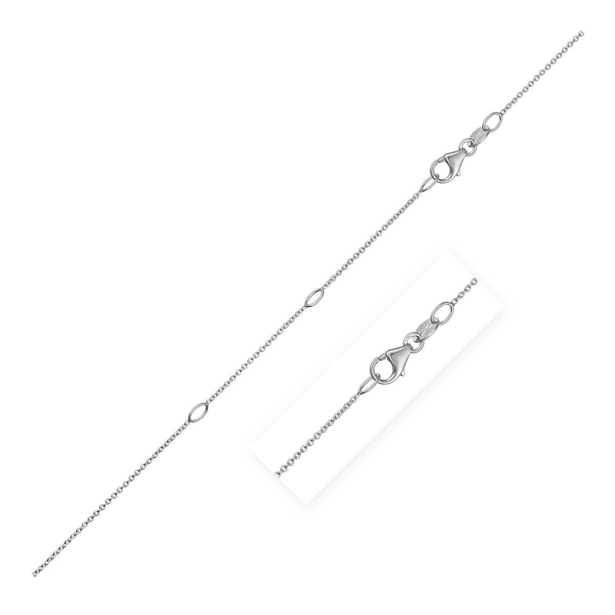 Double Extendable Cable Chain in 14k