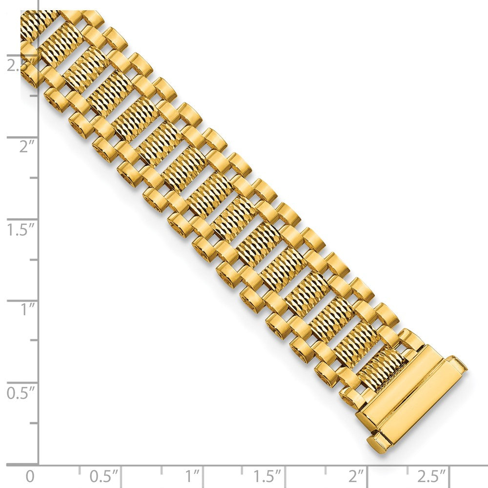 Polished & D/C Fancy Link Bracelet 7.75"