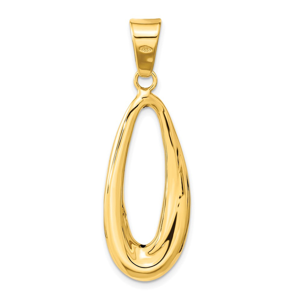 Polished Hollow Oval Pendant