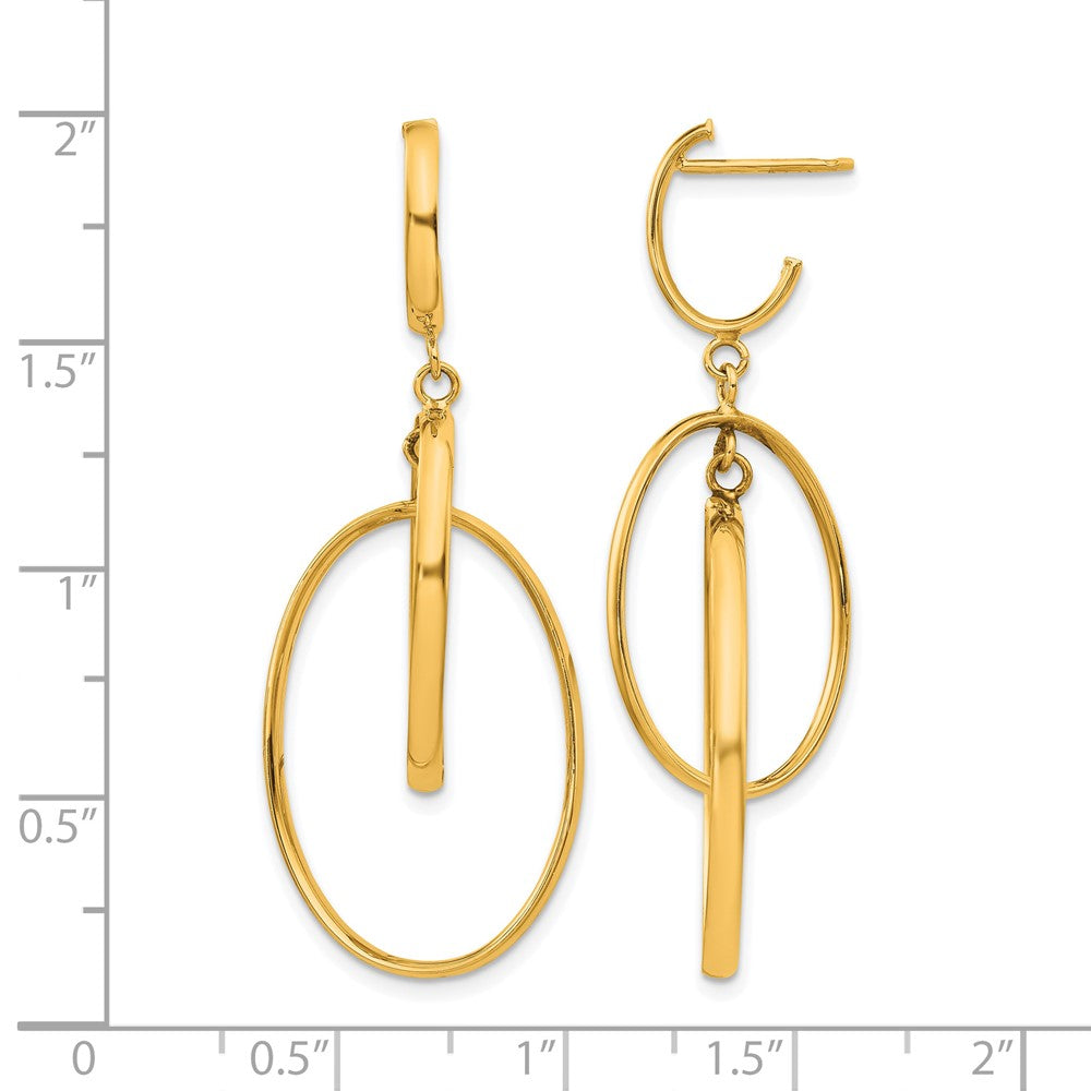 Polished Post Dangle Earrings - 18mm