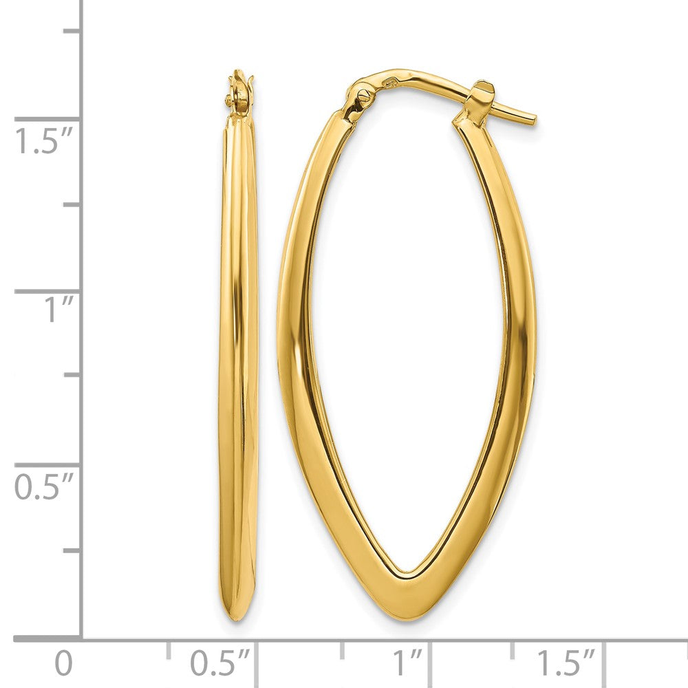 Polished Fancy Hoop Earrings - 3.24g