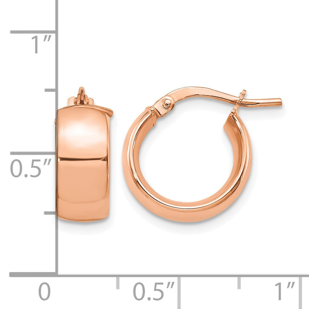6mm High Polished Hoop Earrings - 1.59-1.72g