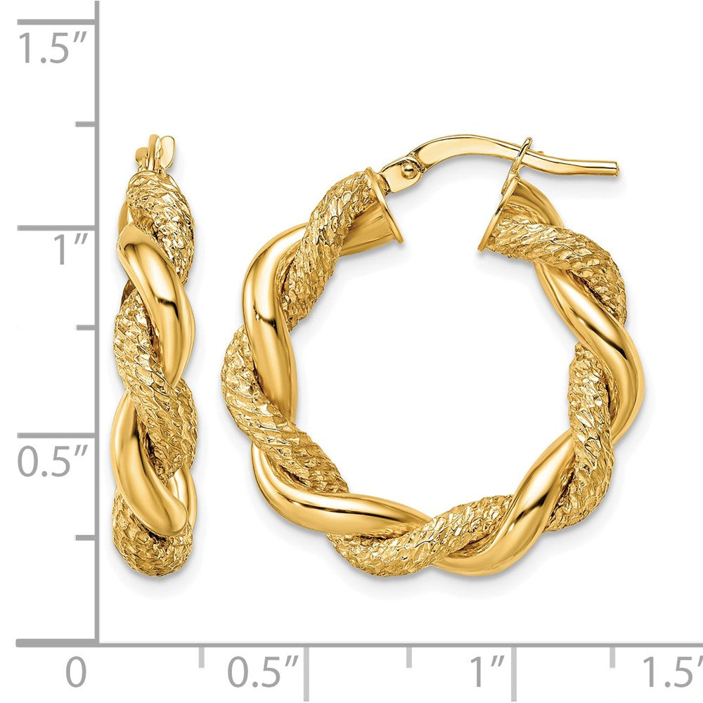 D/C Twisted Hoop Earrings