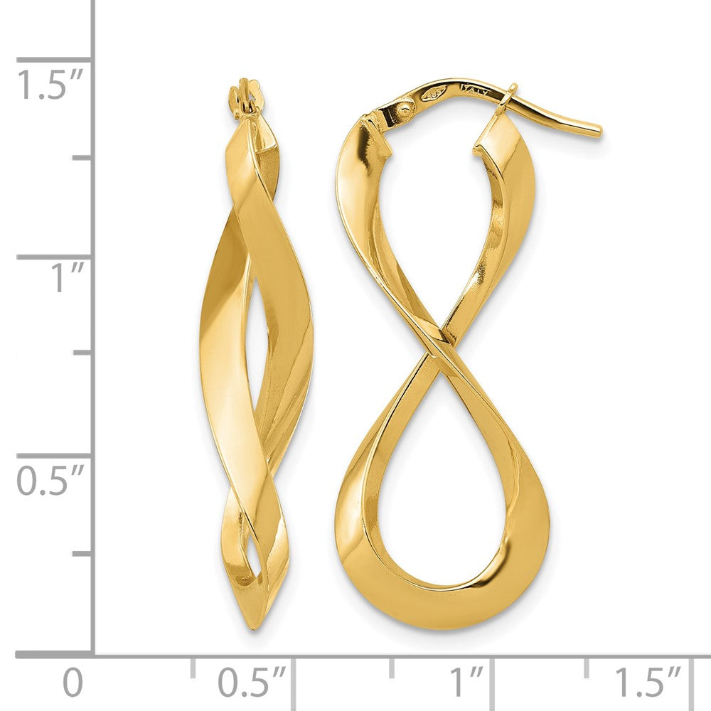 Polished Left and Right Eternity Hoop Earrings