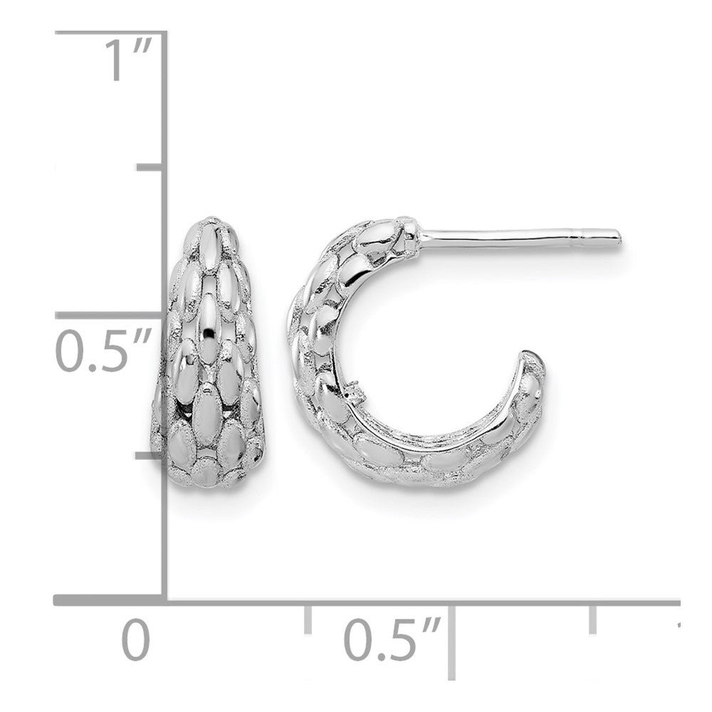 Satin J-Hoop Earrings