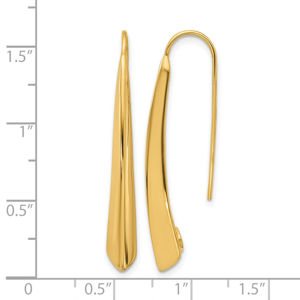 Polished Drop Bar Threader Earrings