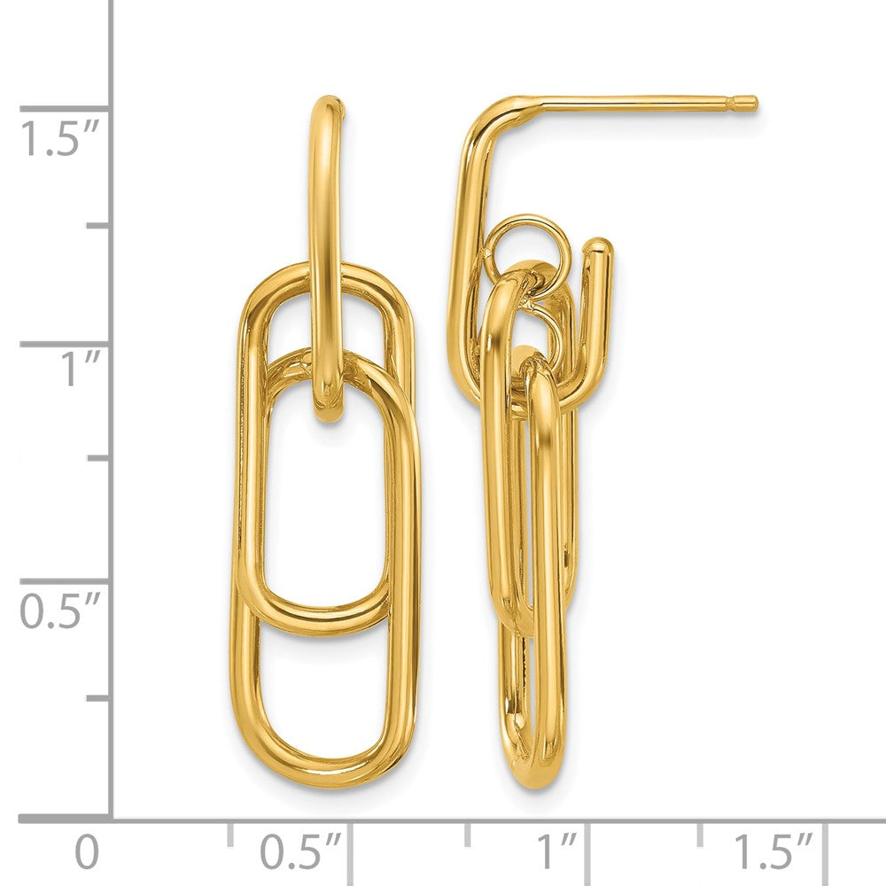 Polished Post Dangle Earrings - 15.8mm