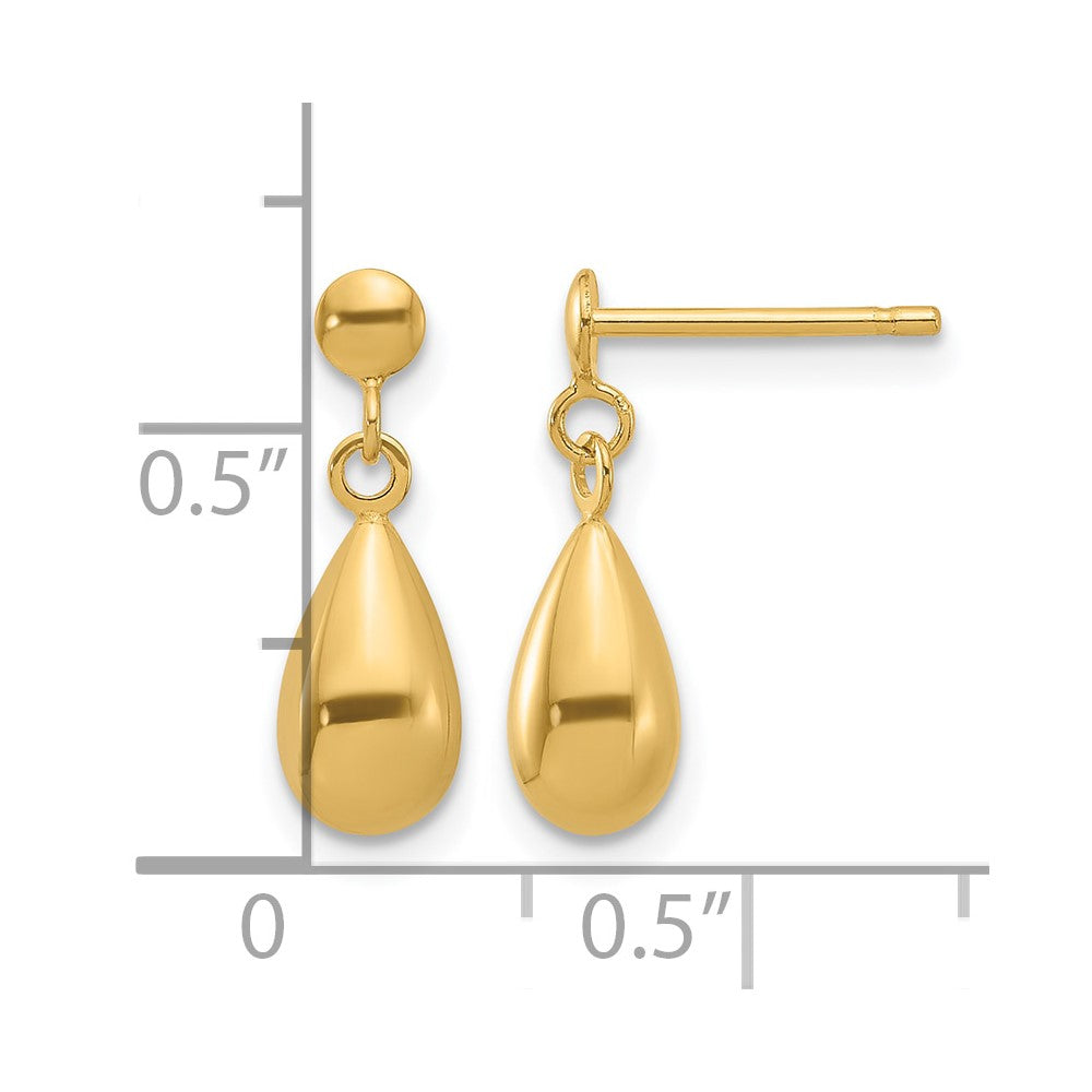 Polished Teardrop Dangle Earrings
