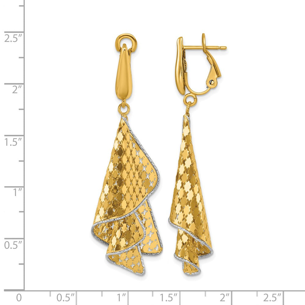 Polished & D/C Post Omega Dangle Earrings