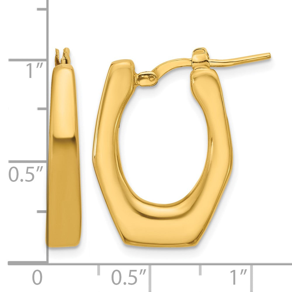 Polished Hollow Fancy Hoop Earrings