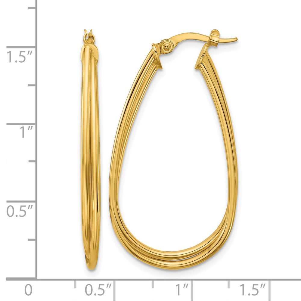 Polished Twist Hoop Earrings - 3.5mm