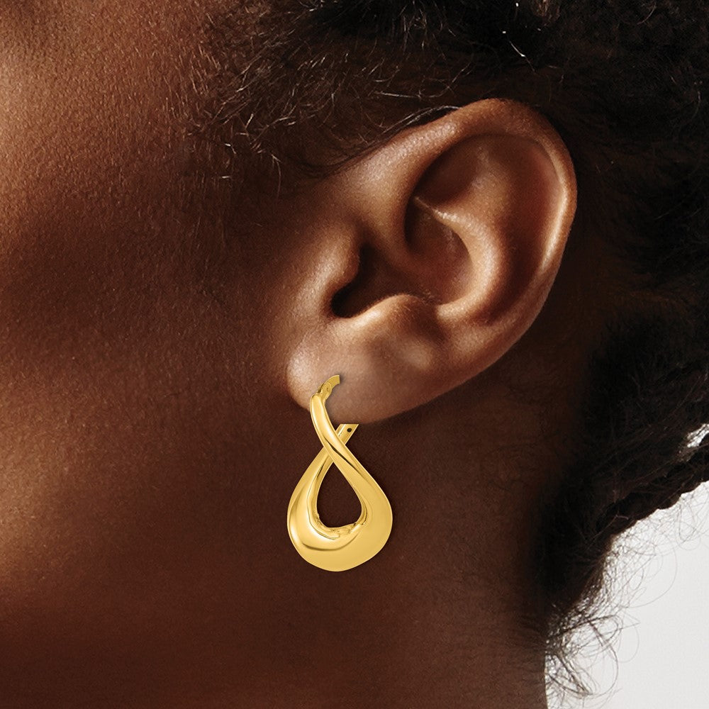 Polished Twist Hoop Earrings - 3.75mm