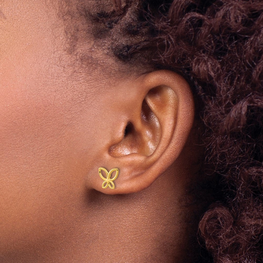 Polished Butterfly Post Earrings