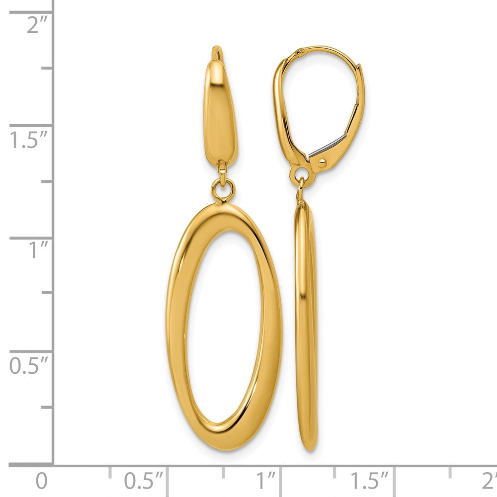 Polished Fancy Oval Leverback Earrings