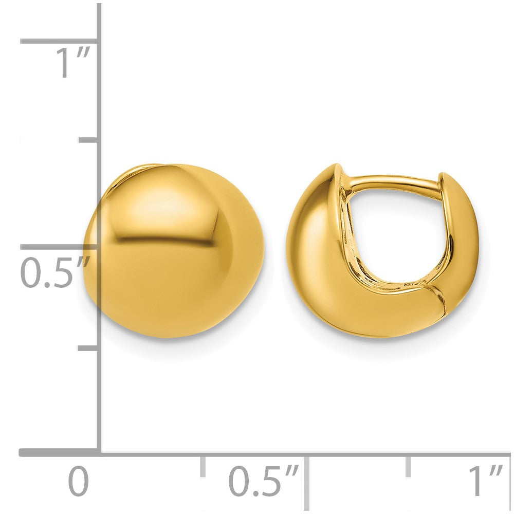 Polished Hinged Hoop Earrings - 11.5mm