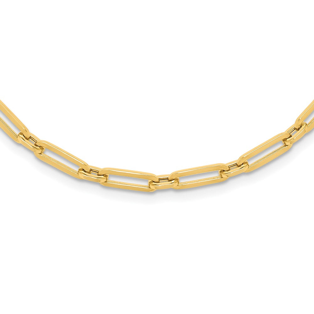 Polished Flat Oval Link Necklace 16"