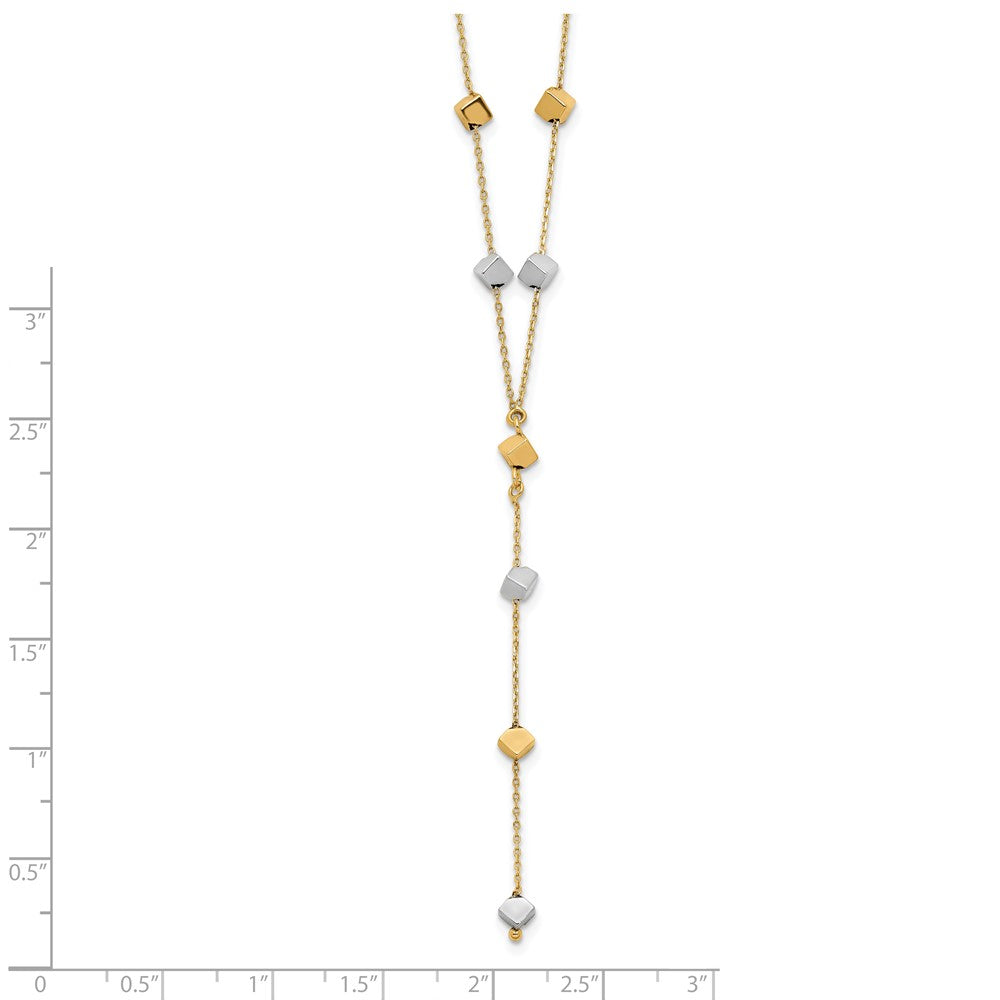 Polished Adjustable Beaded Y-Drop Necklace 17.5"