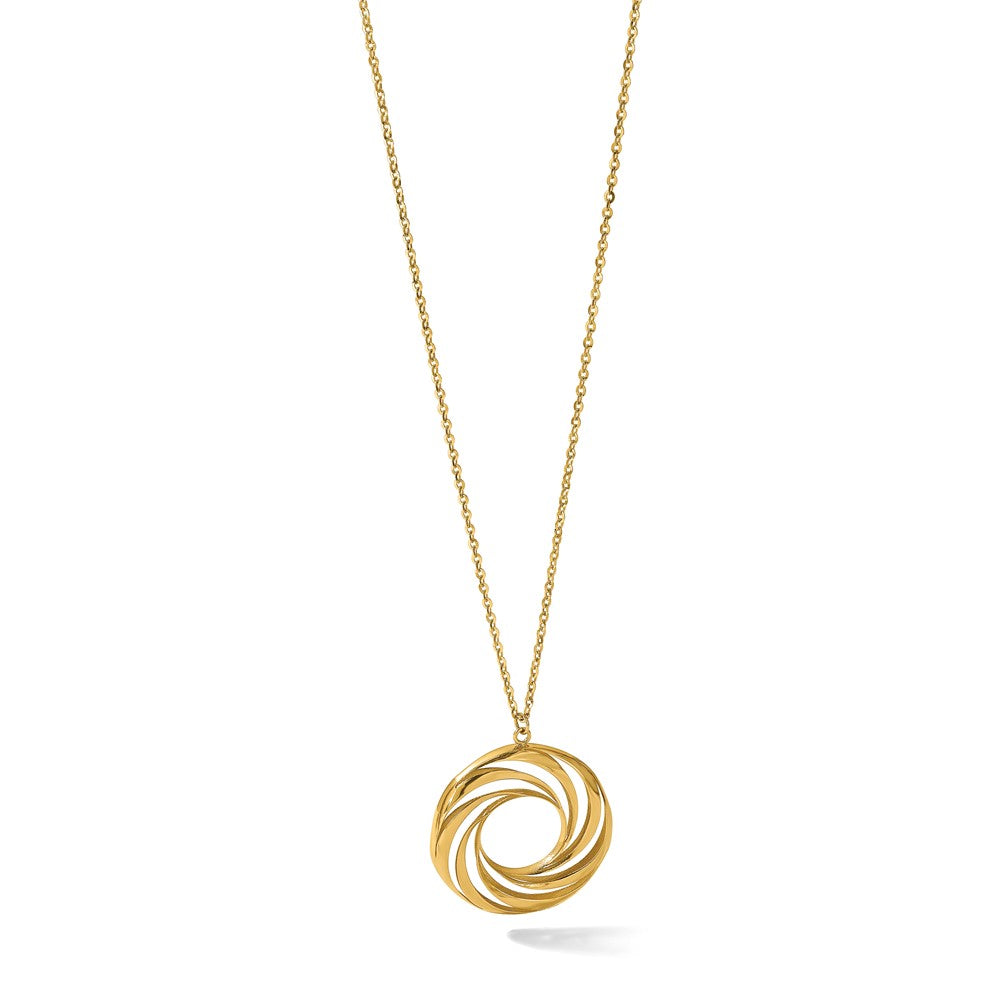 Polished and Brushed Necklace 18"