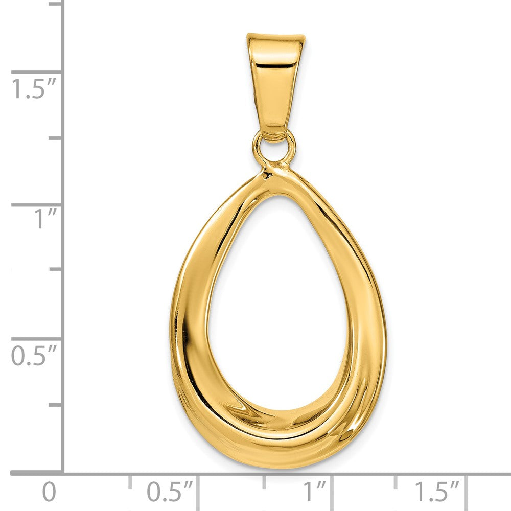 Polished Open Teardrop Pendant