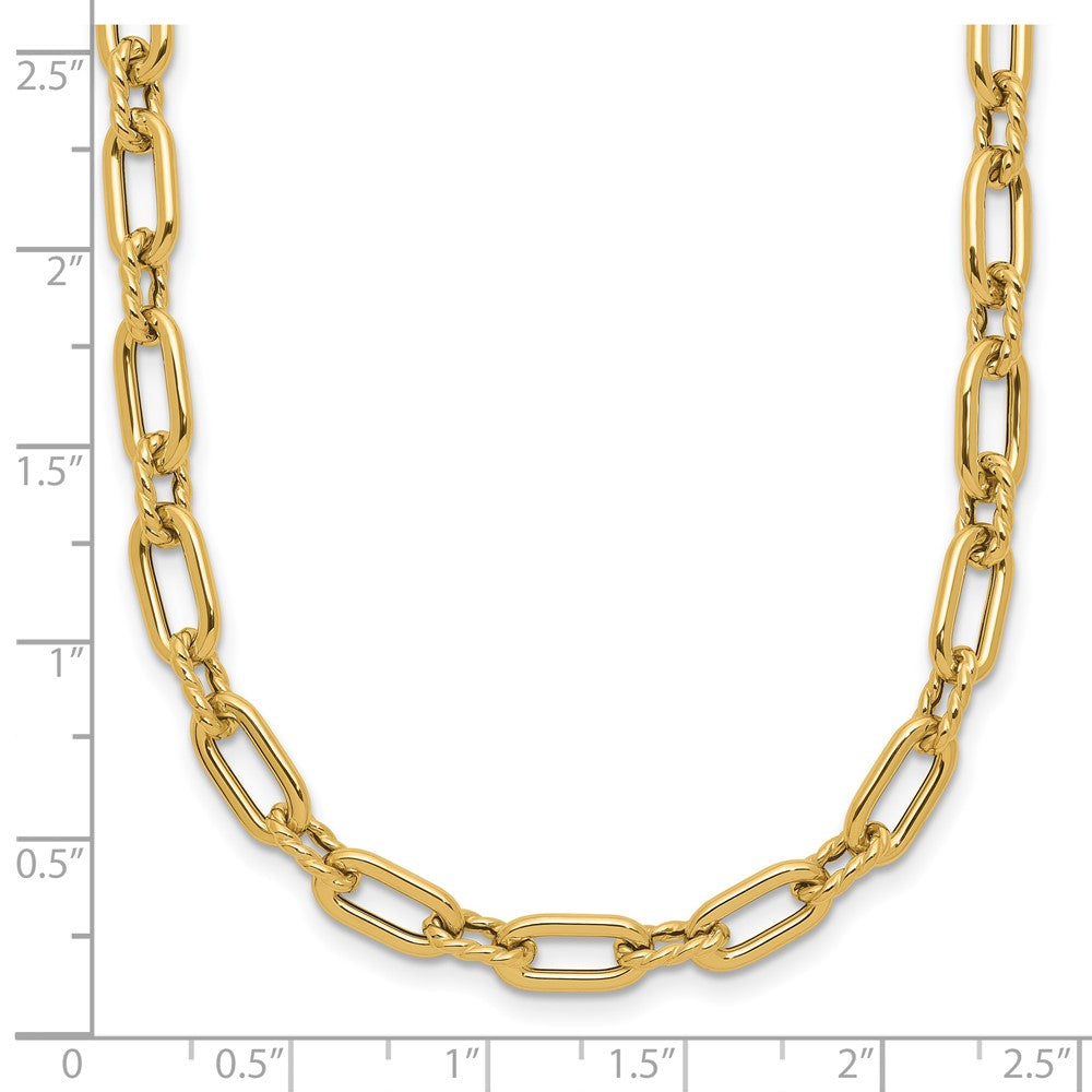 Polished and Twisted Fancy Toggle Necklace 18"