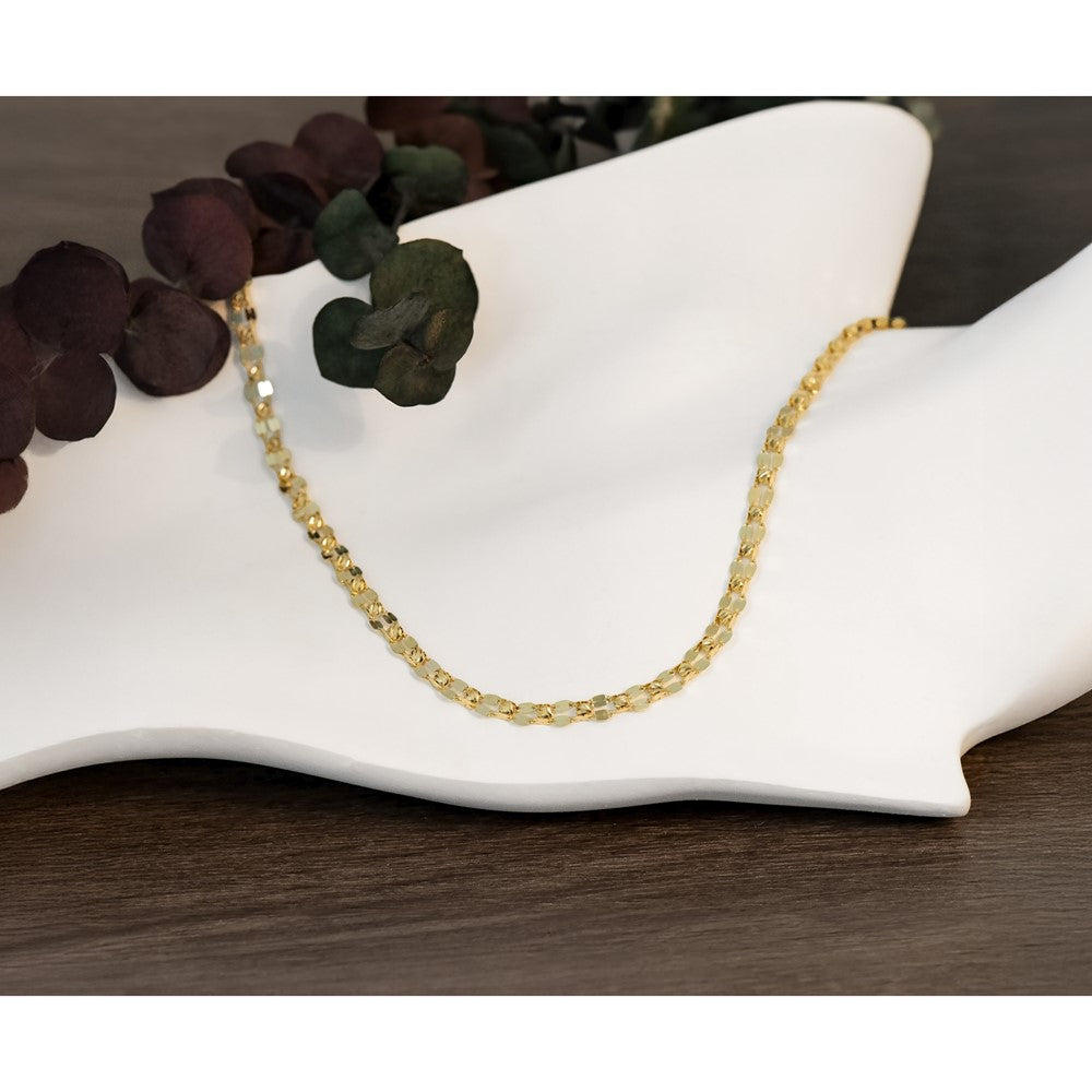 Polished and Diamond-cut Beaded Fancy Necklace 18" - 7.17g