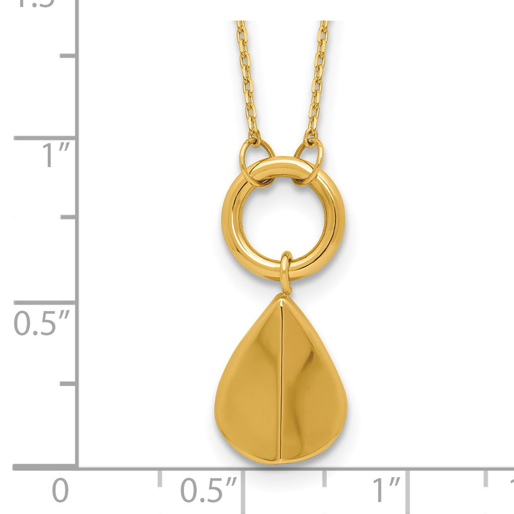 Polished Geometric Pendant Necklace 18"